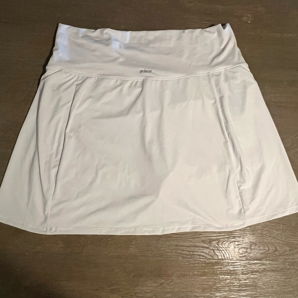 Prince Tennis Skort Womens XL White Fashion Wrap Skirt Shorts Ball Pocket - Picture 2 of 8